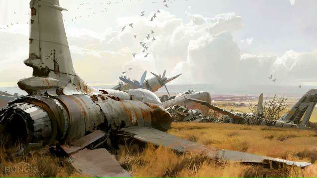 Abandoned craft in the Cosmodrome.